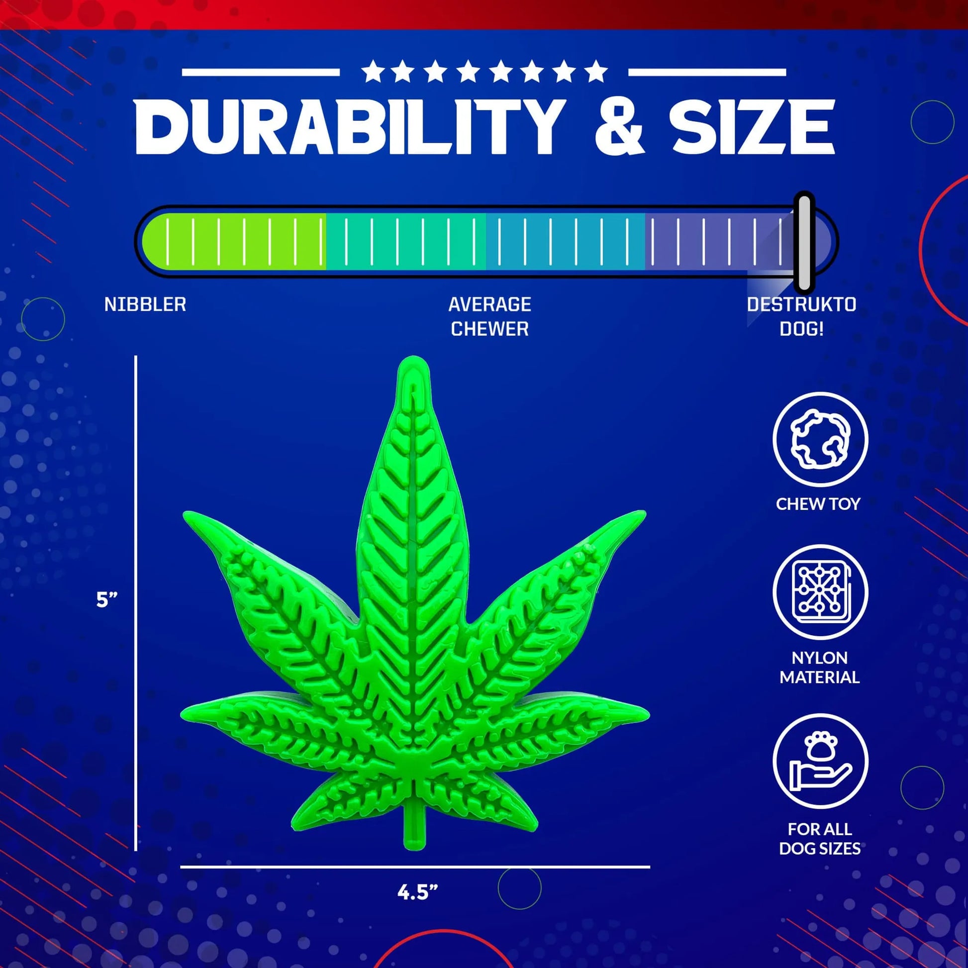 MKB Colorado Maple Leaf Durable Nylon Dog Chew Toy for Aggressive Chewers - Pets Perfect