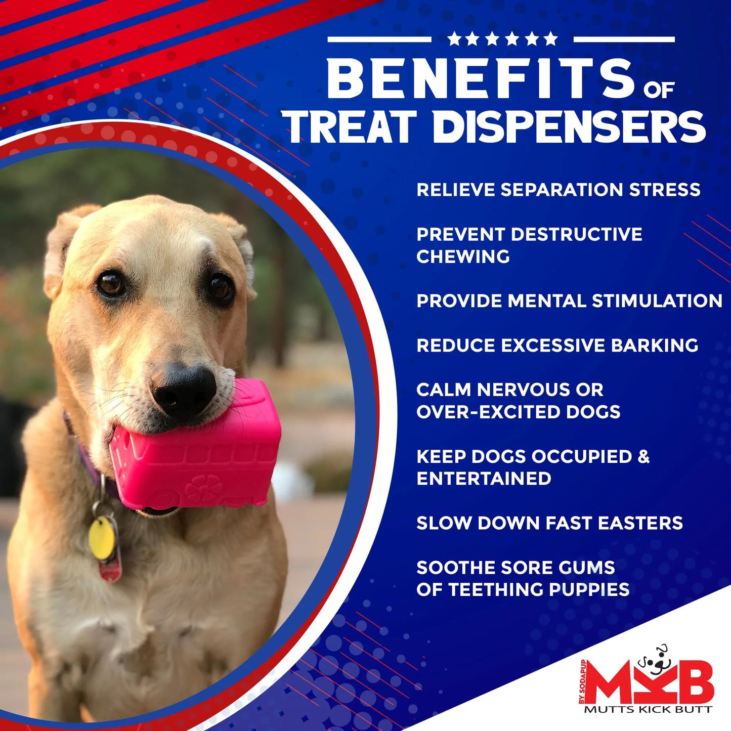 MKB Surf's Up! Retro Van Durable Chew Toy & Treat Dispenser - Pets Perfect