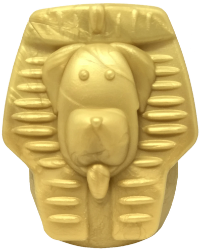 MKB Doggie Pharaoh Durable Chew Dog Toy & Treat Dispenser, Gold/LARGE