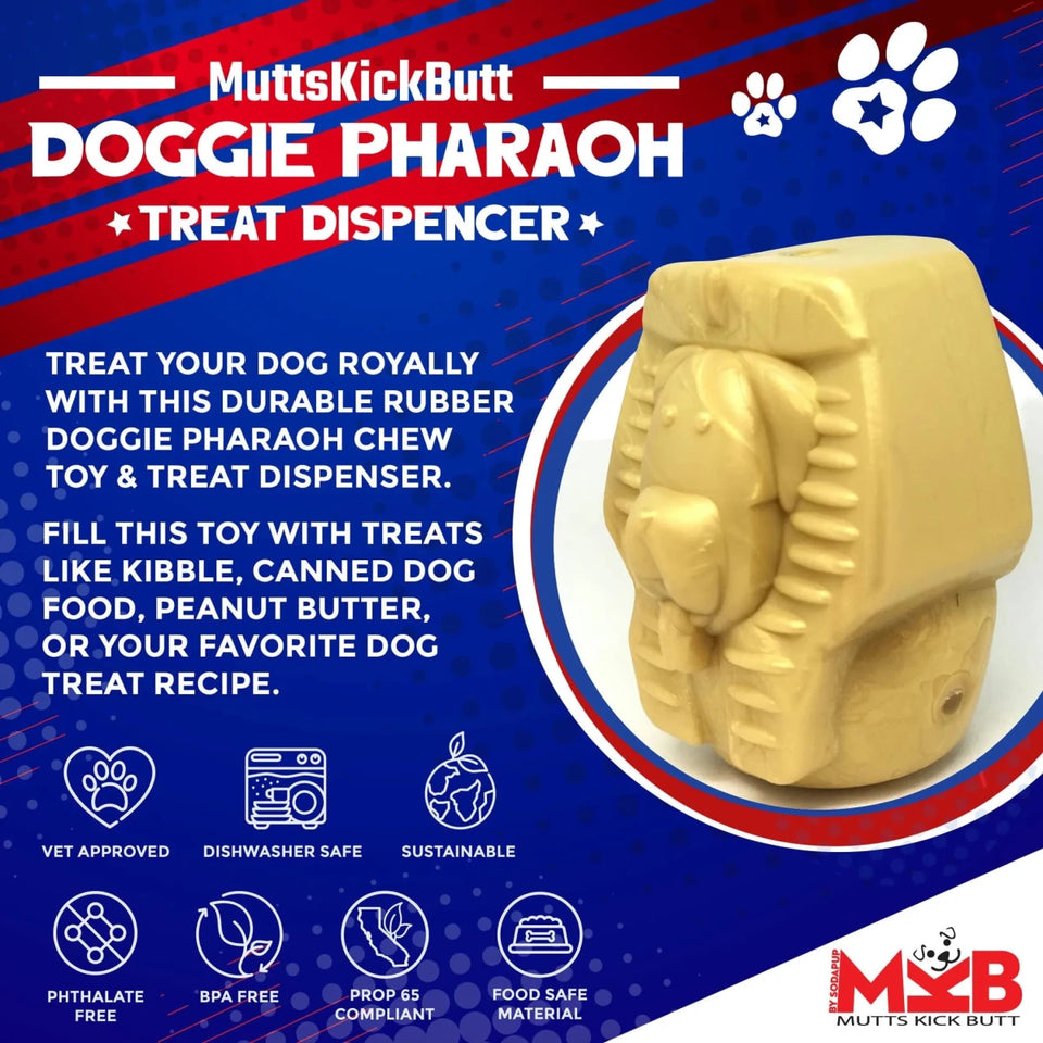 MKB Doggie Pharaoh Durable Chew Dog Toy & Treat Dispenser, view 5