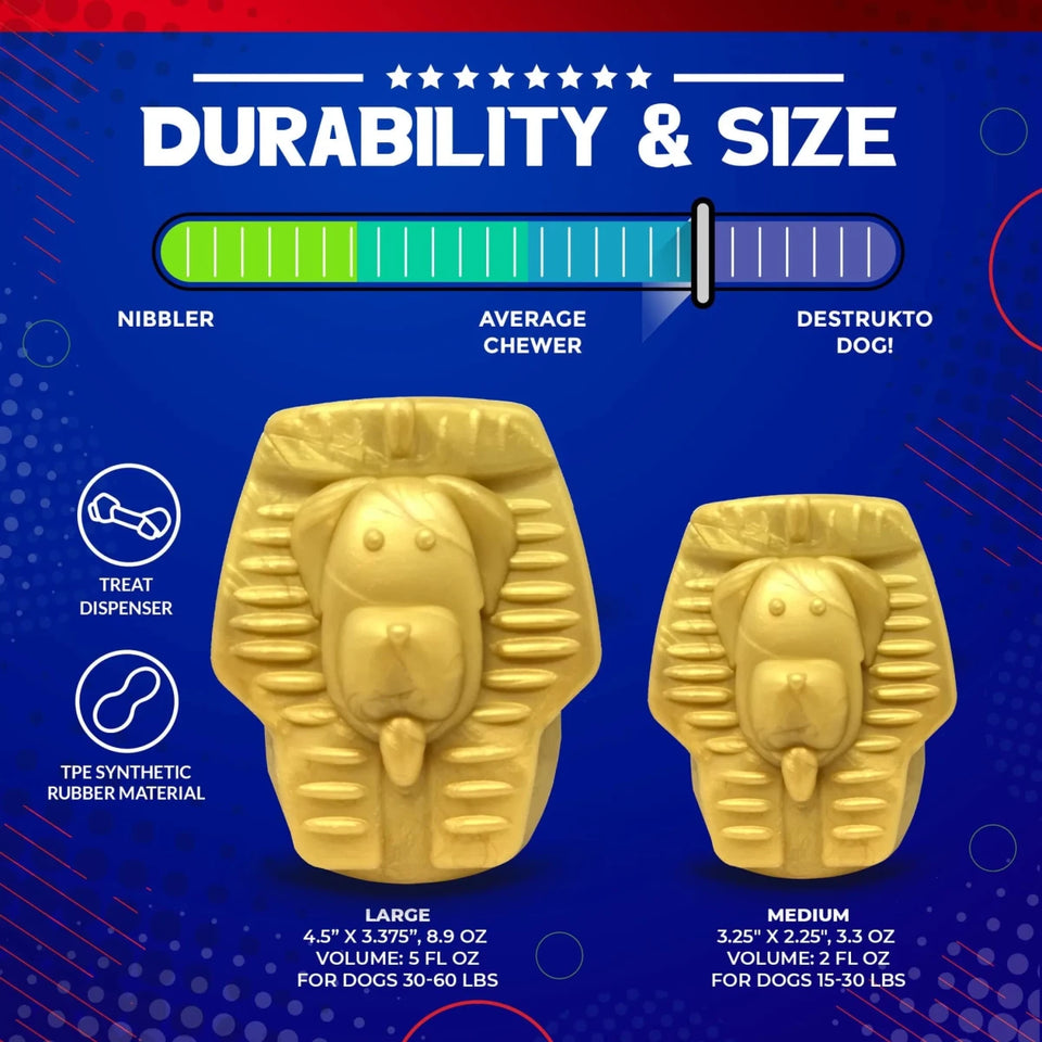 MKB Doggie Pharaoh Durable Chew Dog Toy & Treat Dispenser, view 7