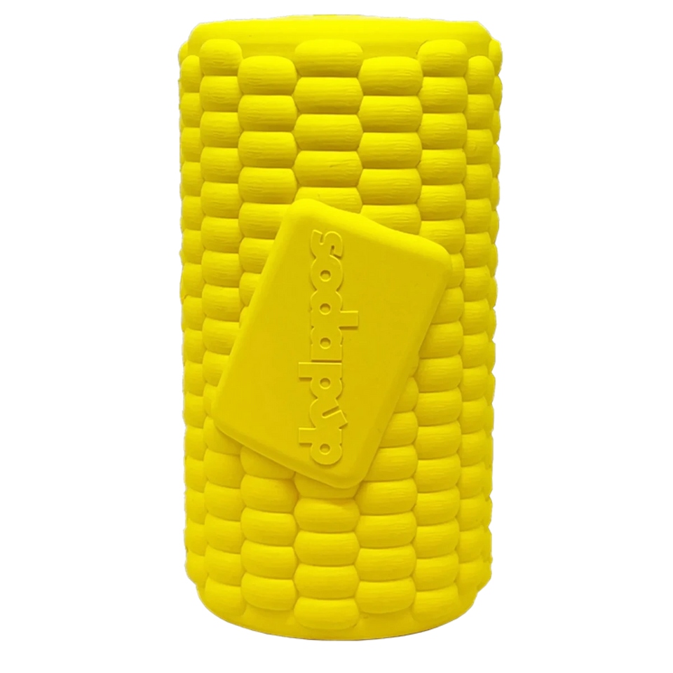 SodaPup Corn on the Cob Dog Treat Dispenser, Yellow/LARGE, view 2