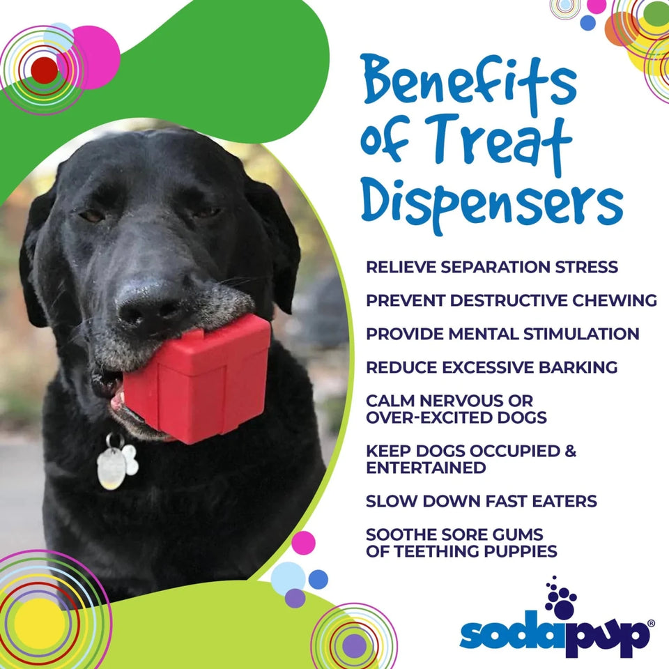 SP Gift Box Durable Rubber Chew Dog Toy & Treat Dispenser, view 6
