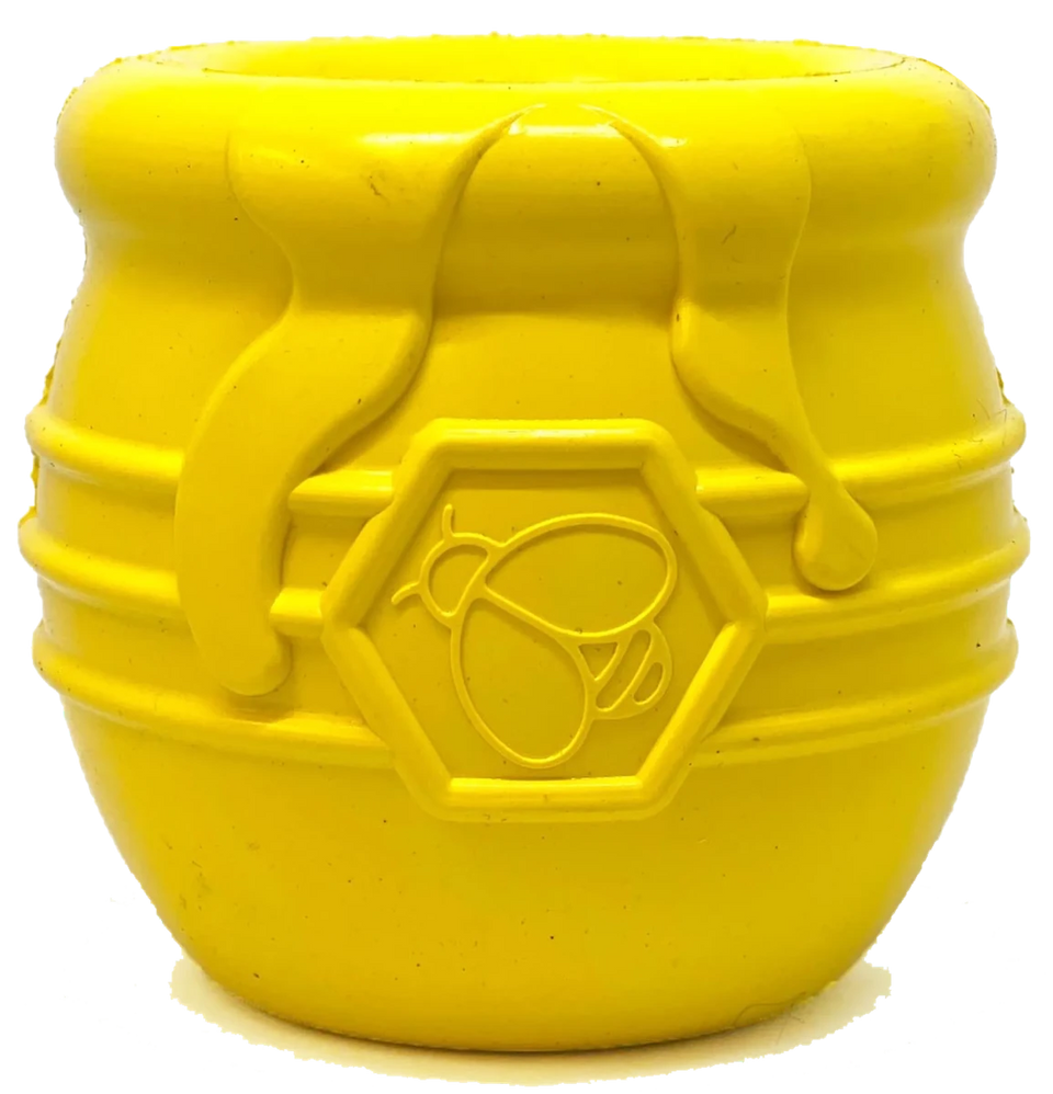 Large Honey Pot Durable Rubber Treat Dispenser & Enrichment Dog Toy - Pets Perfect