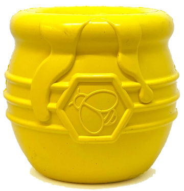 Large Honey Pot Durable Rubber Treat Dispenser & Enrichment Toy