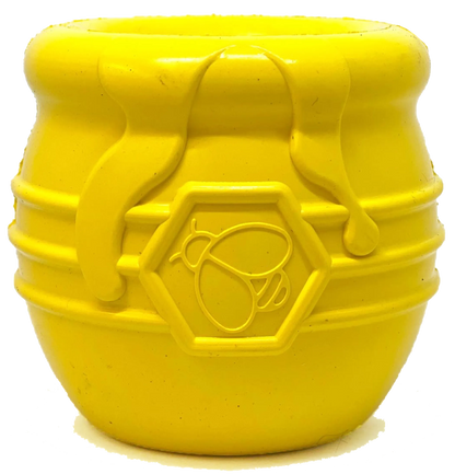 Large Honey Pot Durable Rubber Treat Dispenser & Enrichment Toy