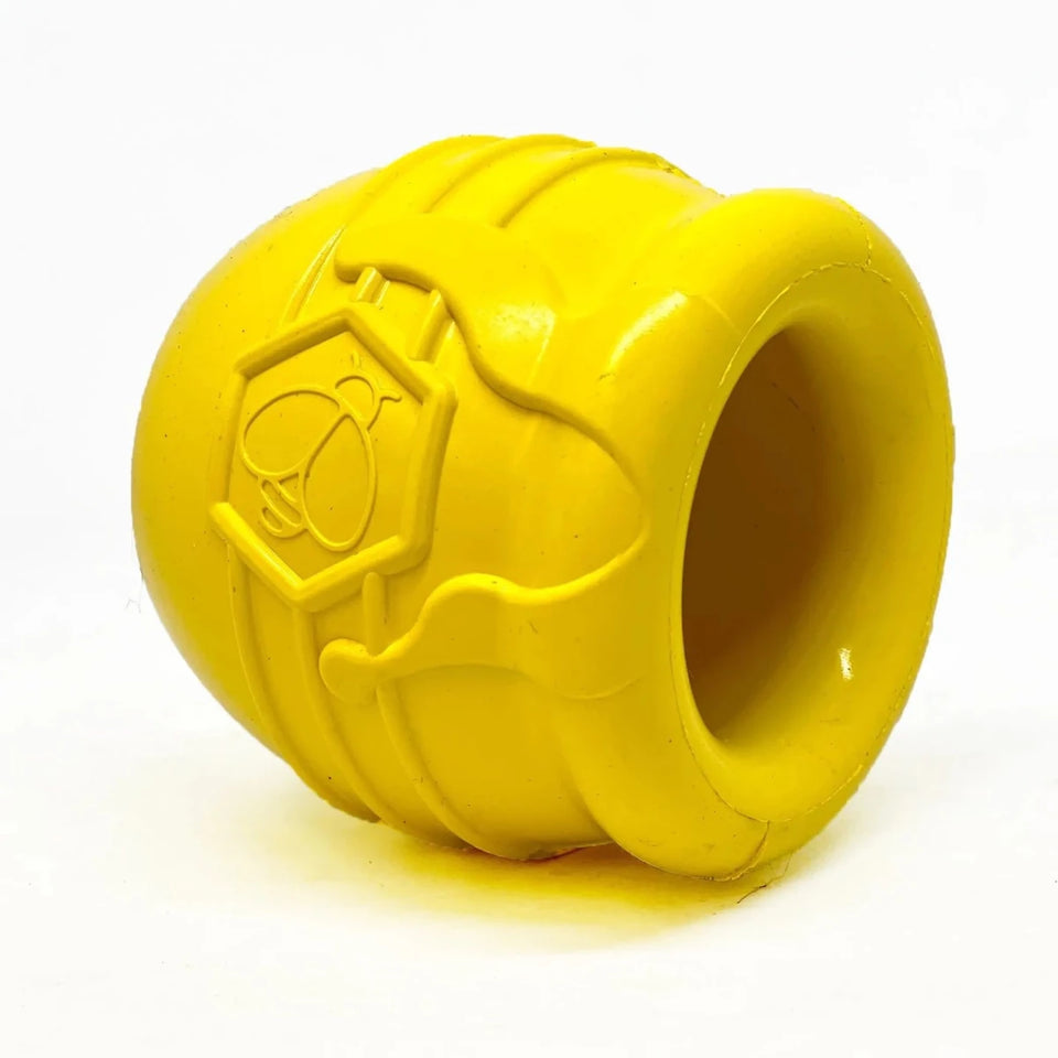 Large Honey Pot Durable Rubber Treat Dispenser & Enrichment Dog Toy - Pets Perfect