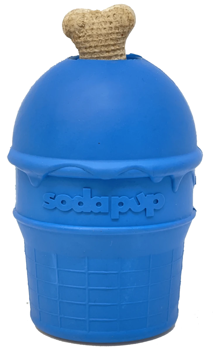 SP Ice Cream Cone Durable Rubber Chew Dog Toy and Treat Dispenser, view 6