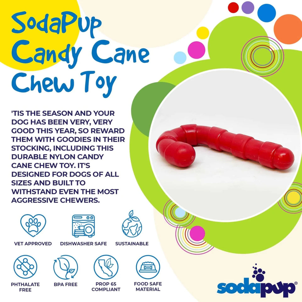 SP Candy Cane Chew Dog Toy - Pets Perfect