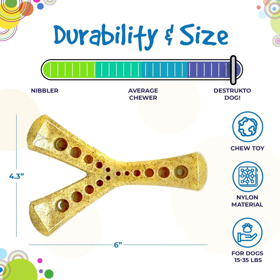 SP MOD Wishbone Ultra Durable Nylon Dog Chew Toy for Aggressive Chewers - Pets Perfect