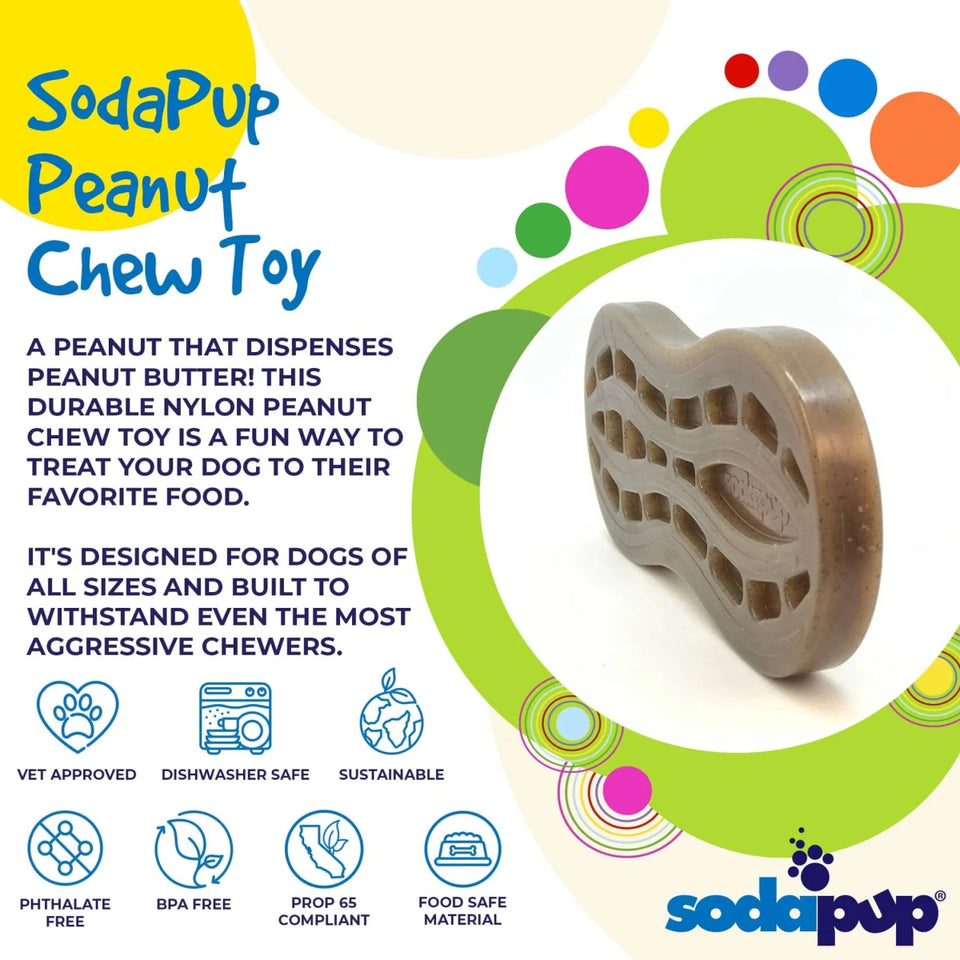 SP Peanut Ultra Durable Nylon Dog Chew Toy for Aggressive Chewers - Pets Perfect