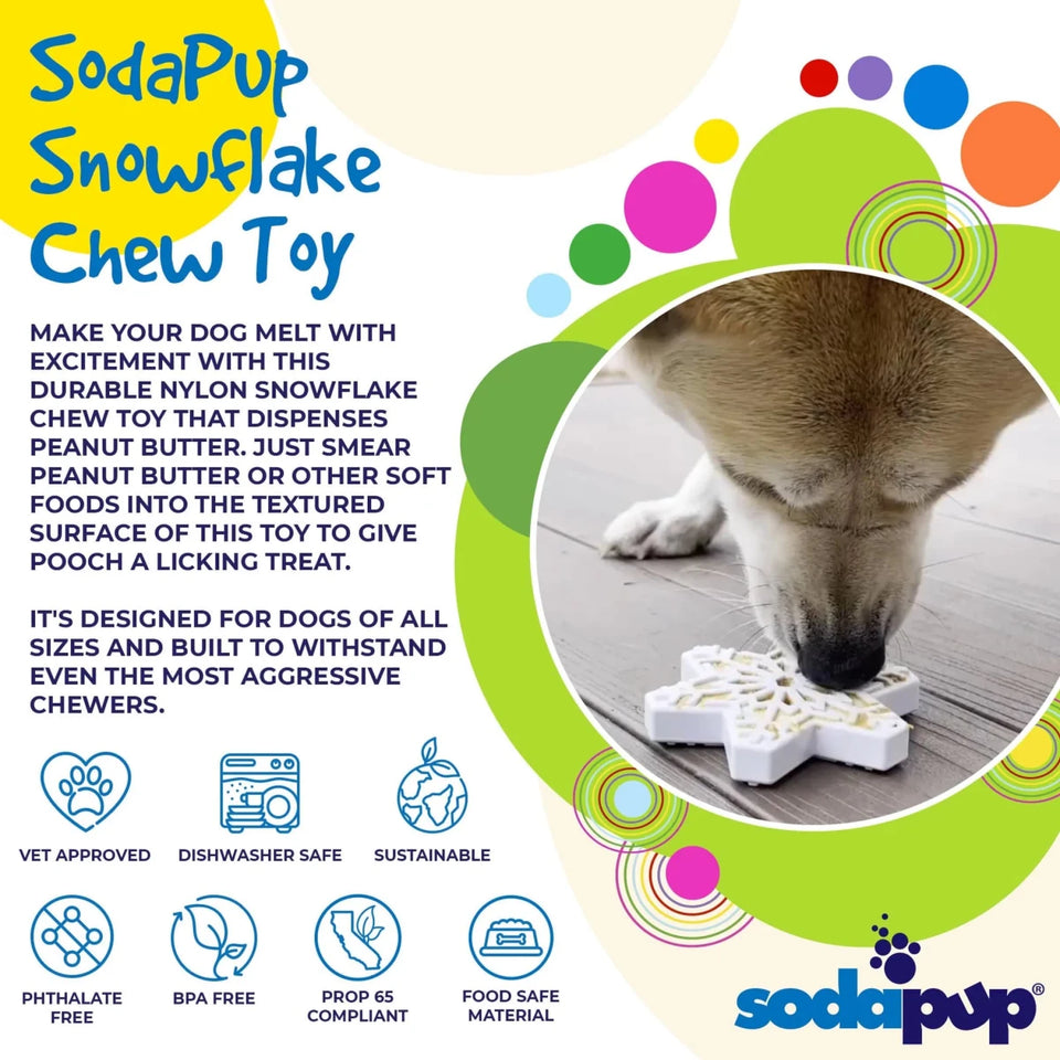 SP Snowflake Ultra Durable Nylon Dog Chew Toy for Aggressive Chewers - Pets Perfect
