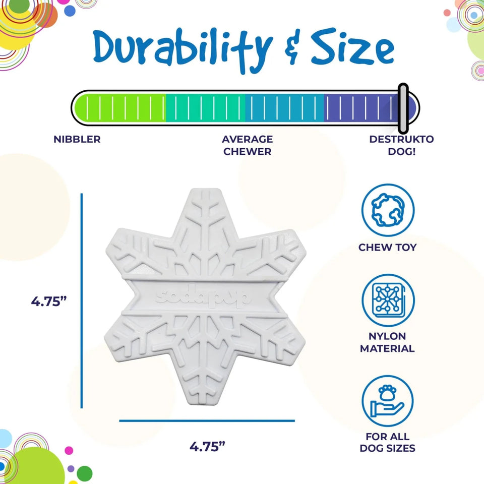SP Snowflake Ultra Durable Nylon Dog Chew Toy for Aggressive Chewers - Pets Perfect
