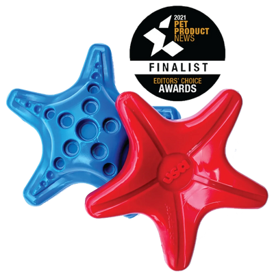 Starfish Ultra Durable Nylon Dog Chew Toy for Aggressive Chewers, Blue/1