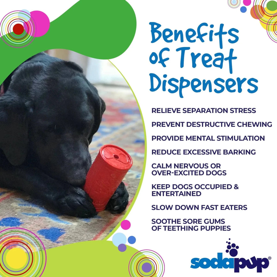 SP Retro Soda Can Durable Rubber Chew Dog Toy and Treat Dispenser - Pets Perfect