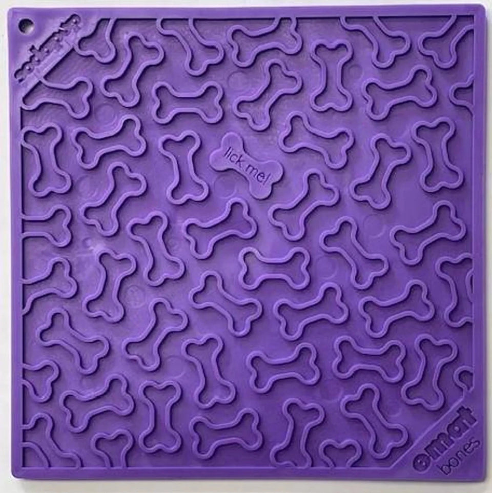 SodaPup Bones Design eMat Enrichment Lick Mat, 8 in, Red/1, view 2