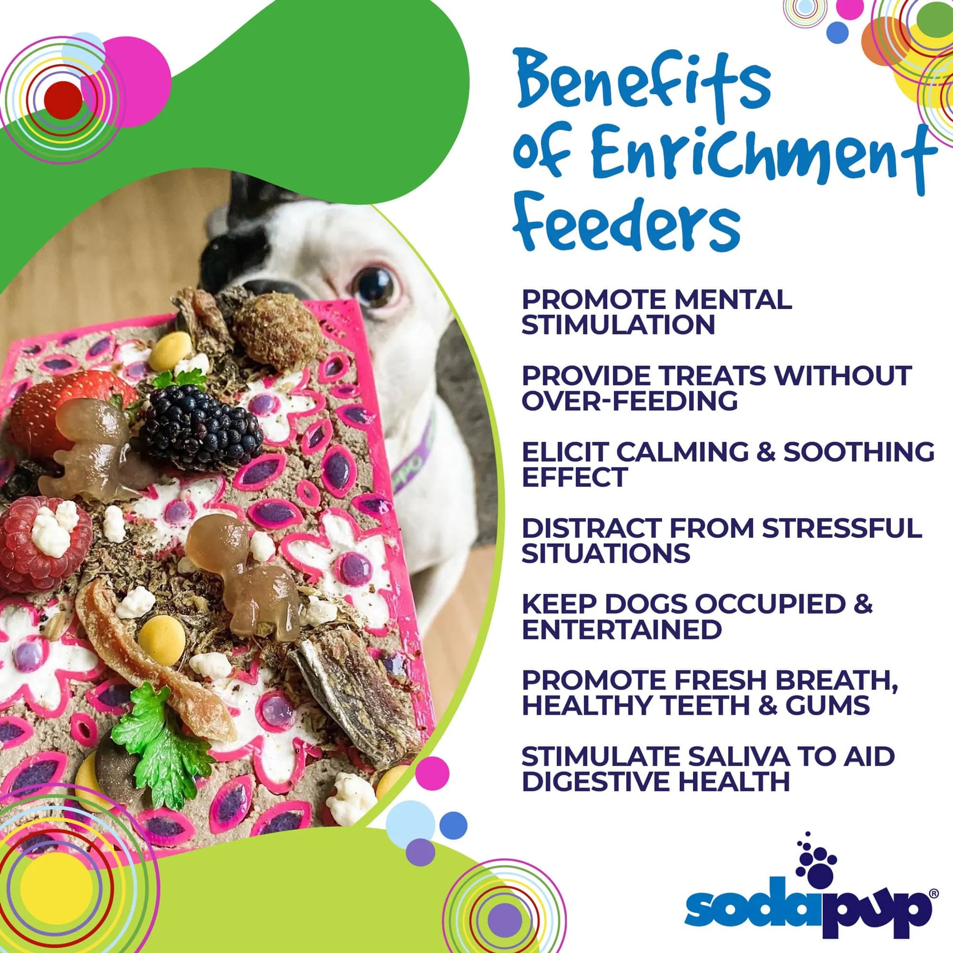 Flower Power Design eMat Enrichment Lick Mat - Pets Perfect