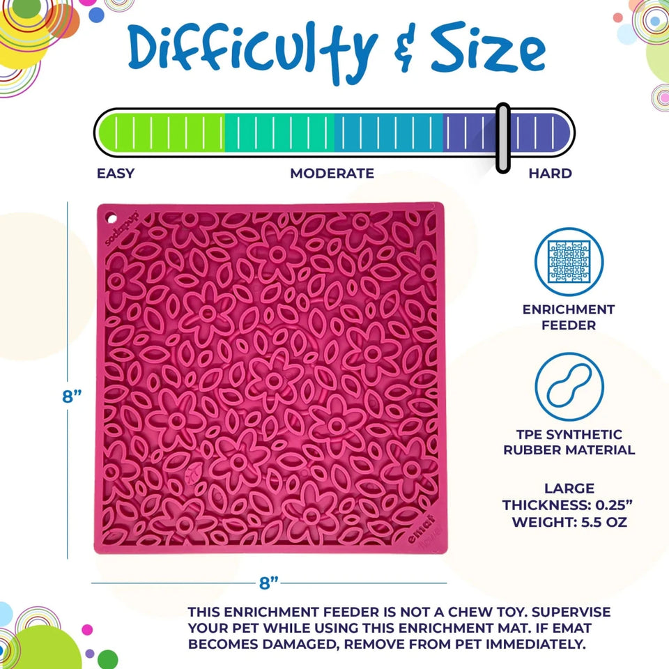 SodaPup Flower Power Design eMat Enrichment Lick Mat, Small and Large, view 8