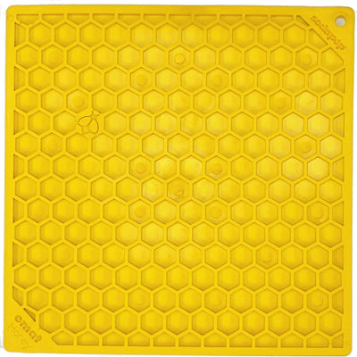 SodaPup Honeycomb Design eMat Enrichment Lick Mat, Small and Large, Yellow/1