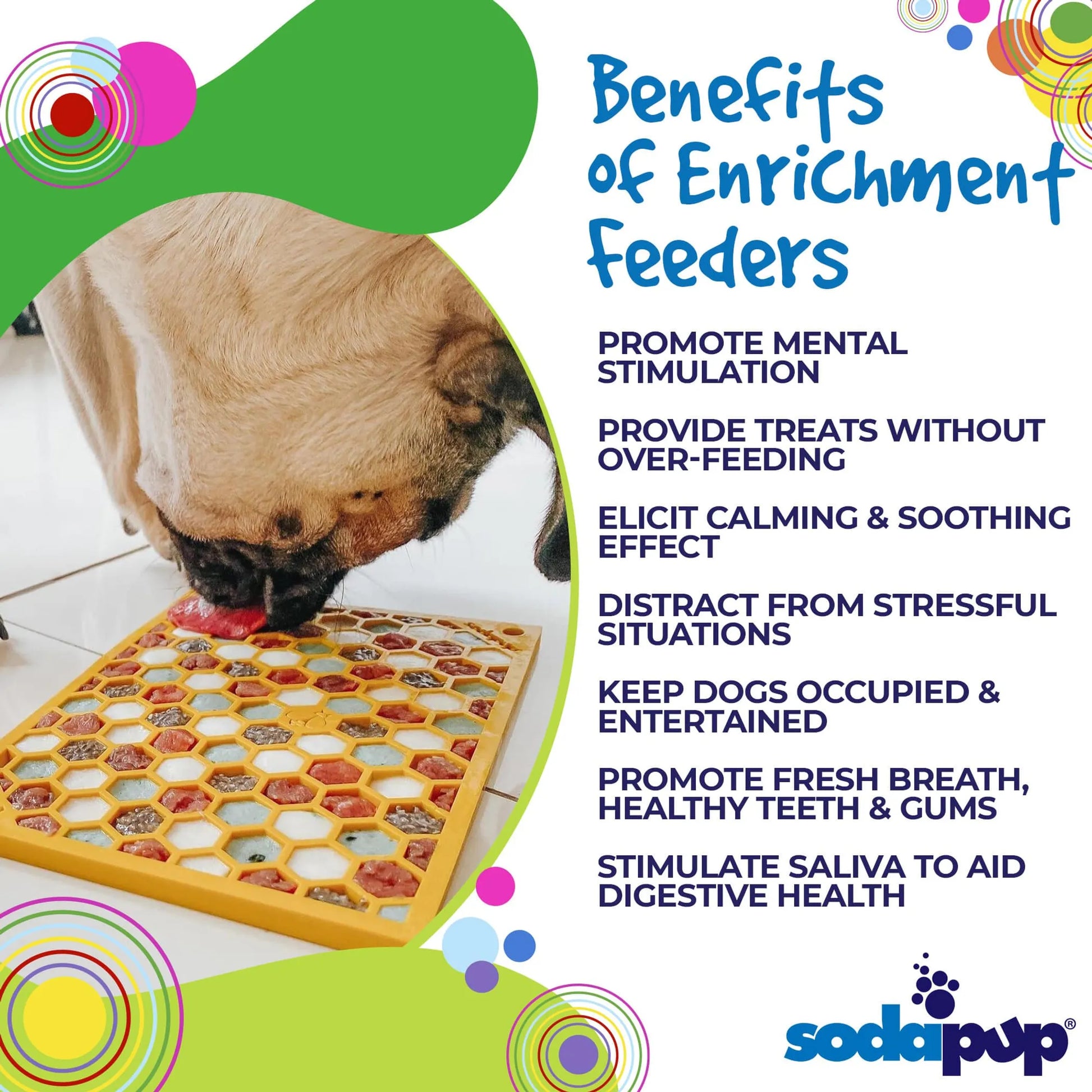 Honeycomb Design Emat Enrichment Lick Mat - Pets Perfect