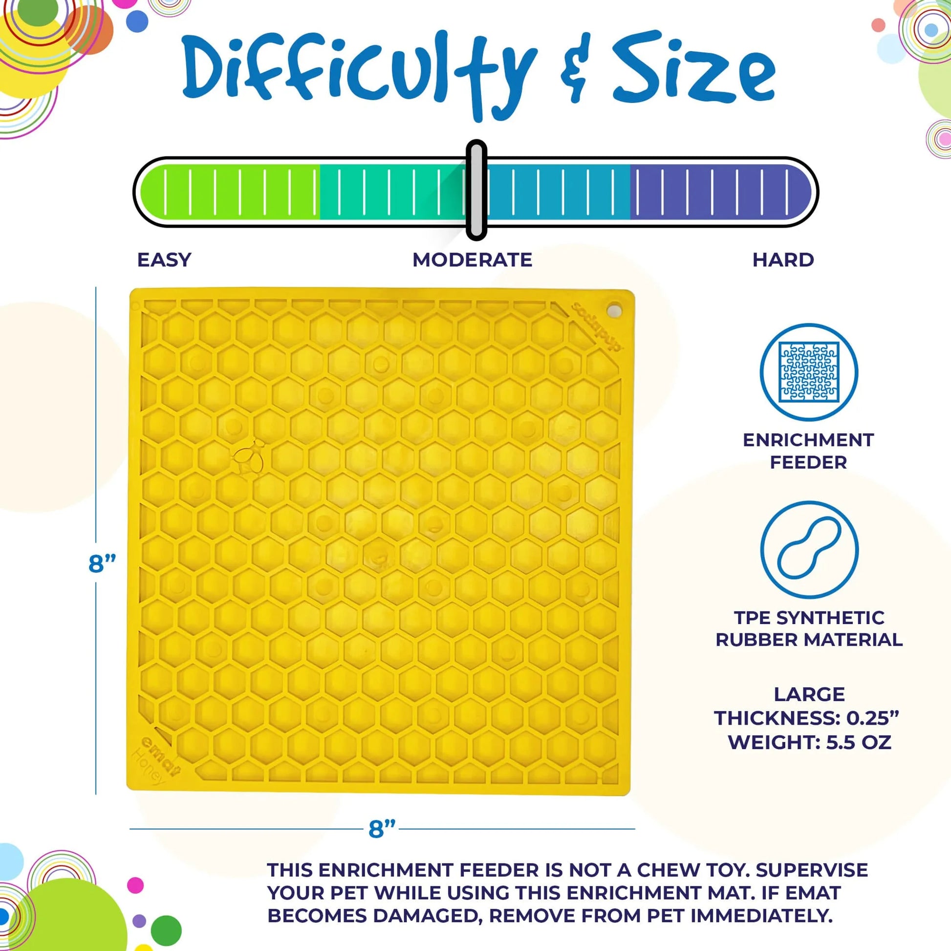 Honeycomb Design Emat Enrichment Lick Mat - Pets Perfect