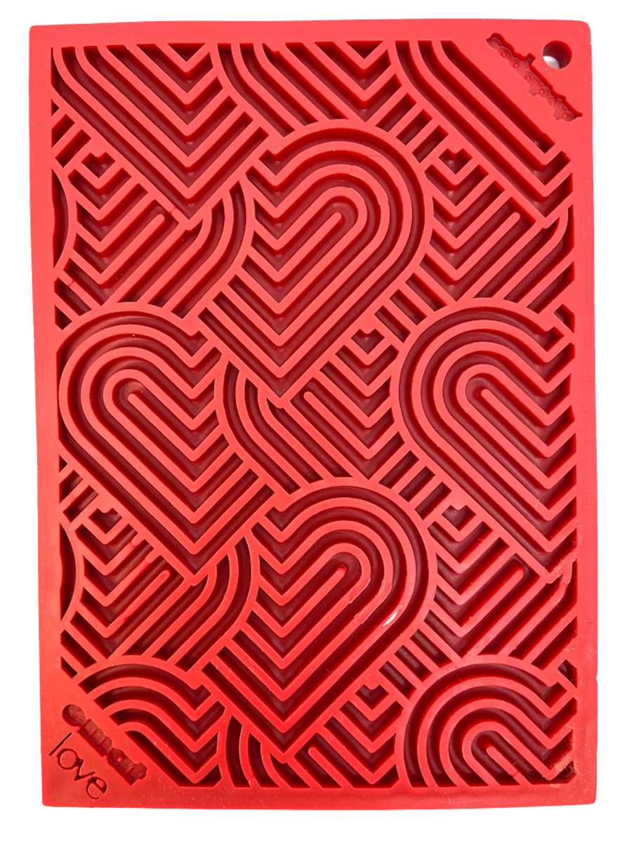 Heart Design "Love" eMat Enrichment Lick Mat - Pets Perfect
