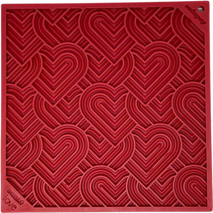 SodaPup Heart Design Love eMat Enrichment Lick Mat | Small and Large