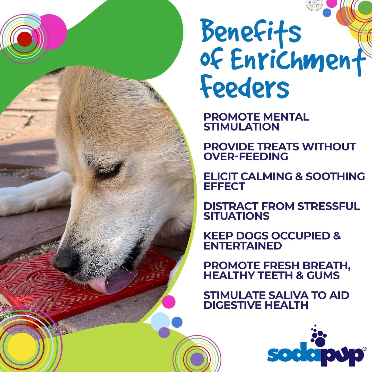 SodaPup Heart Design Love eMat Enrichment Lick Mat | Small and Large