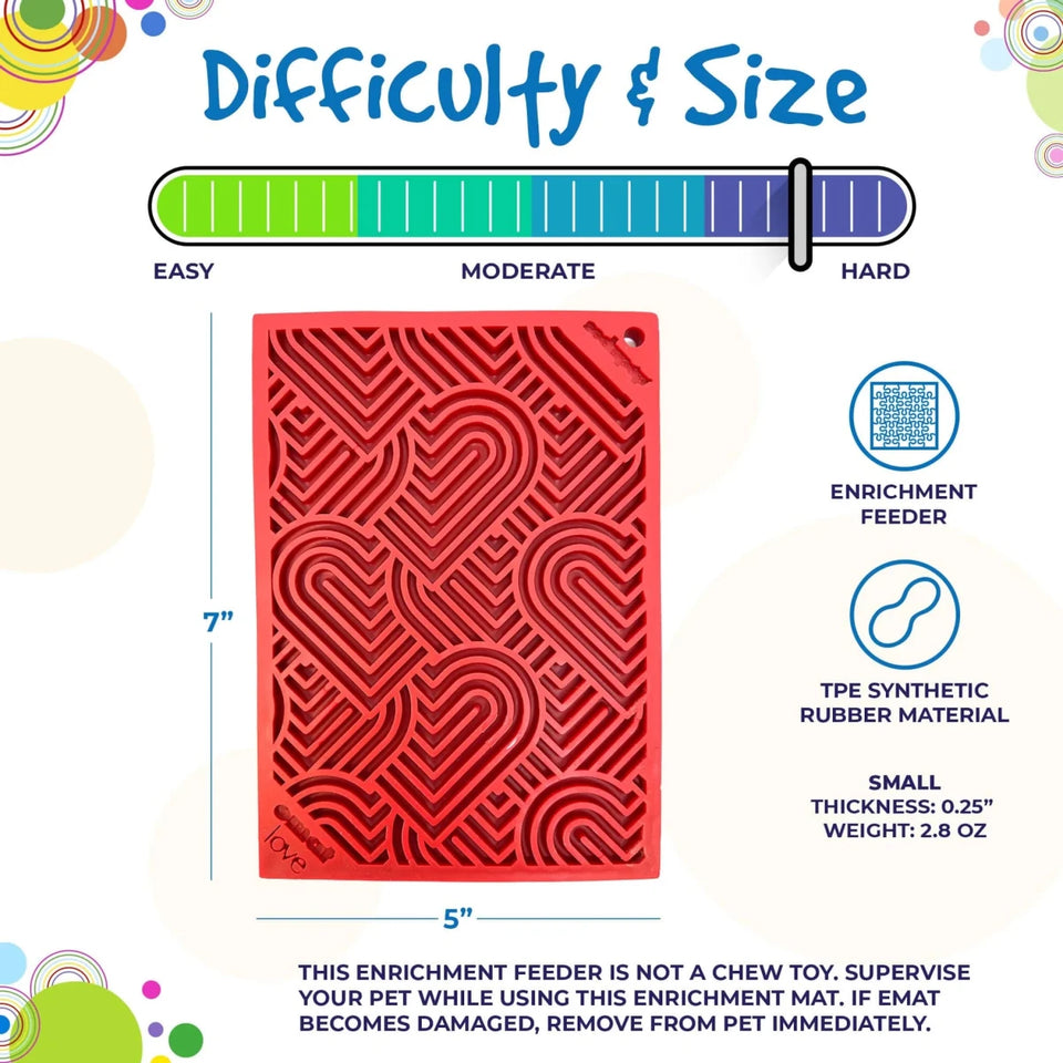 SodaPup Heart Design Love eMat Enrichment Lick Mat, Small and Large, view 8
