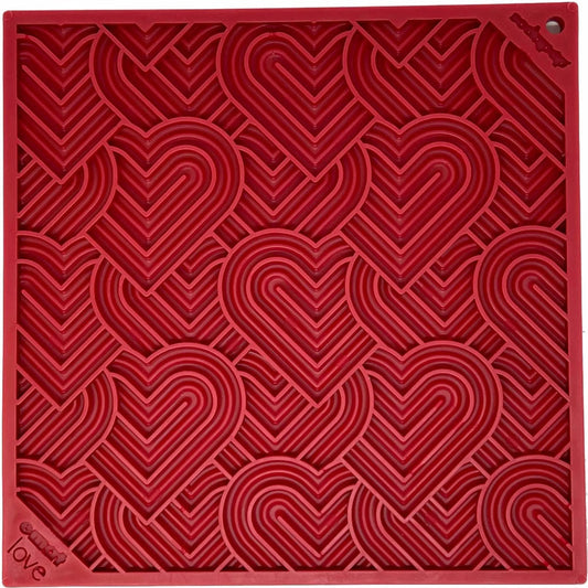 SodaPup Heart Design Love eMat Enrichment Lick Mat | Small and Large