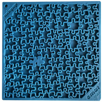 SodaPup Jigsaw Design eMat Enrichment Lick Mat, 8 in, Blue/1