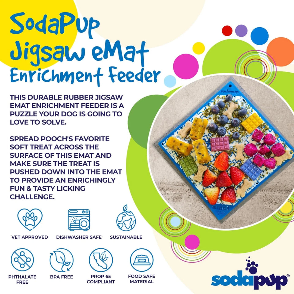 SodaPup Jigsaw Design eMat Enrichment Lick Mat, 8 in, view 8