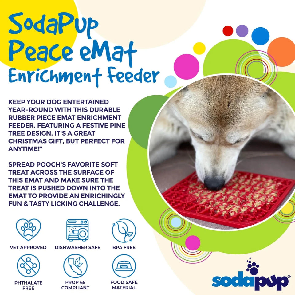 Tree Design "Peace" eMat Enrichment Lick Mat - Pets Perfect