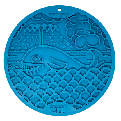 Whale Design eMat Enrichment Lick Mat With Suction Cups - Pets Perfect