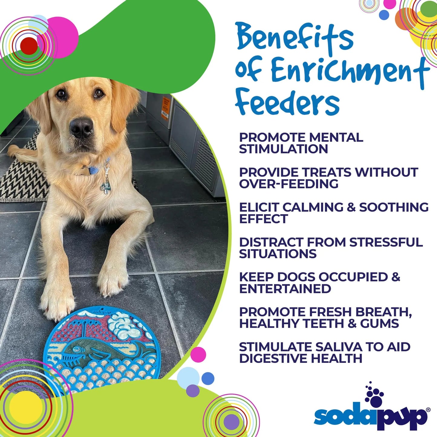 SodaPup Whale eMat Enrichment Lick Mat with Suction Cups | 8 Inch