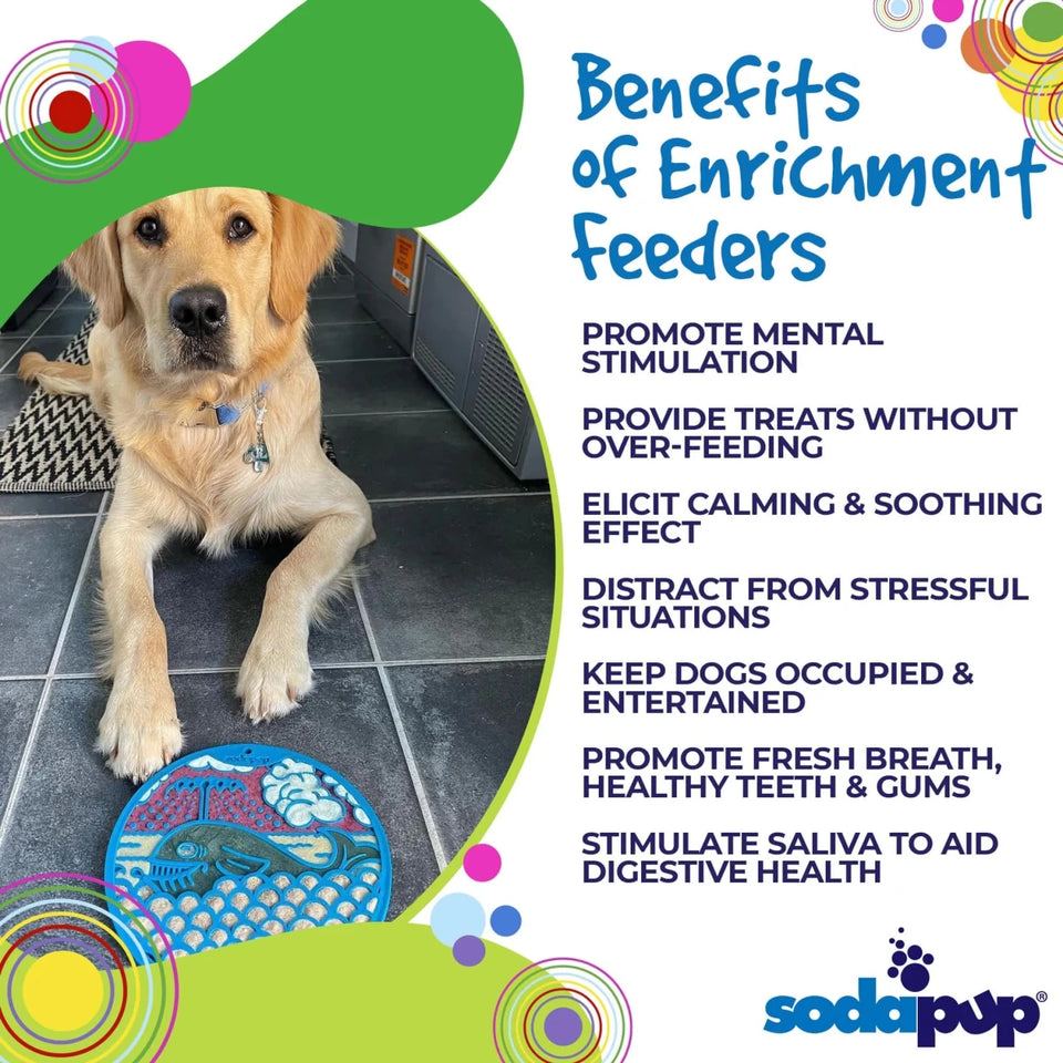 SodaPup Whale eMat Enrichment Lick Mat with Suction Cups, 8 in - Pets Perfect
