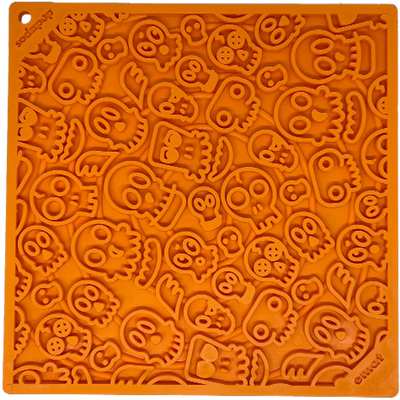 SodaPup Zombie Design eMat Enrichment Lick Mat, 8 in, Black/1