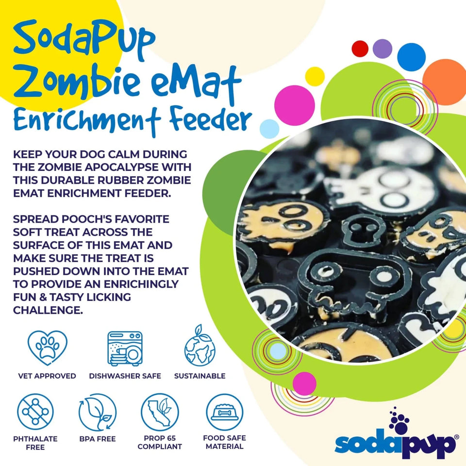 SodaPup Zombie Design eMat Enrichment Lick Mat, 8 in, view 6