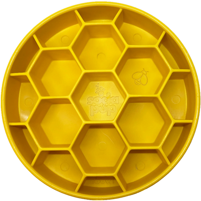SodaPup Honeycomb eBowl Enrichment Slow Feeder Dog Bowl | 8 Inch