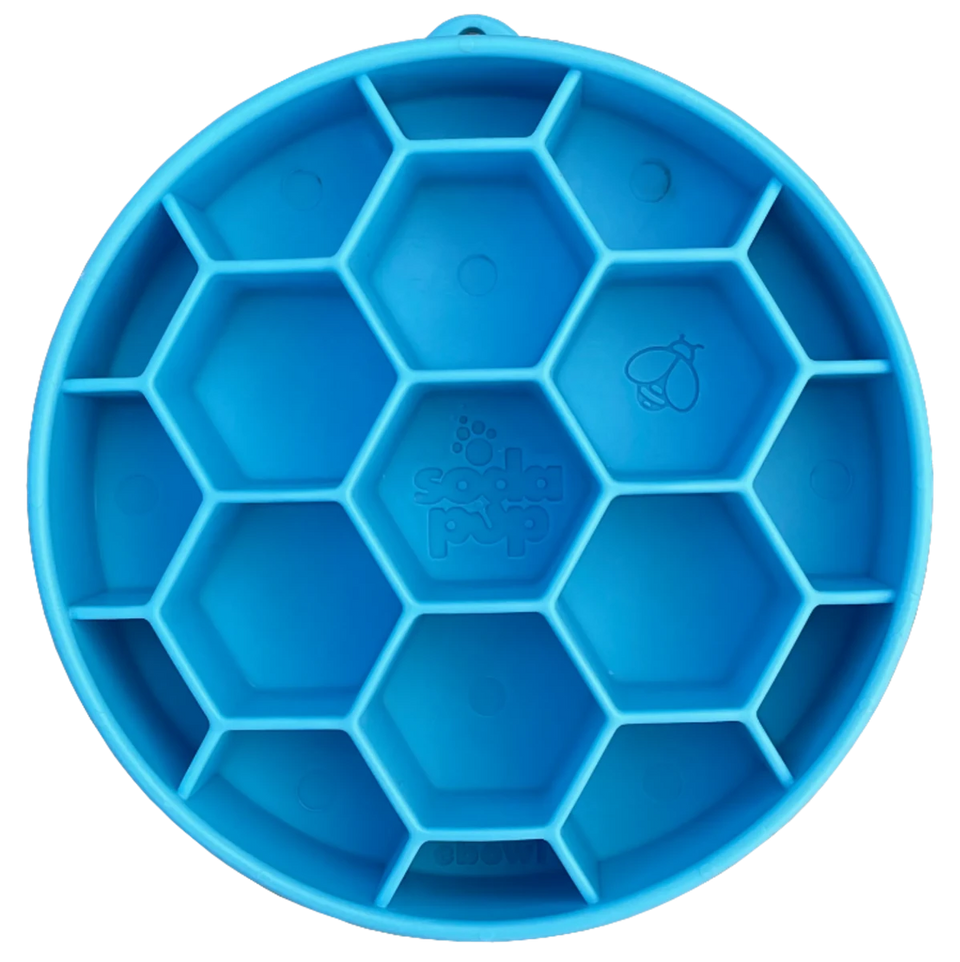 SodaPup Honeycomb eBowl Enrichment Slow-Feeder Dog Bowl, 8 in - Pets Perfect