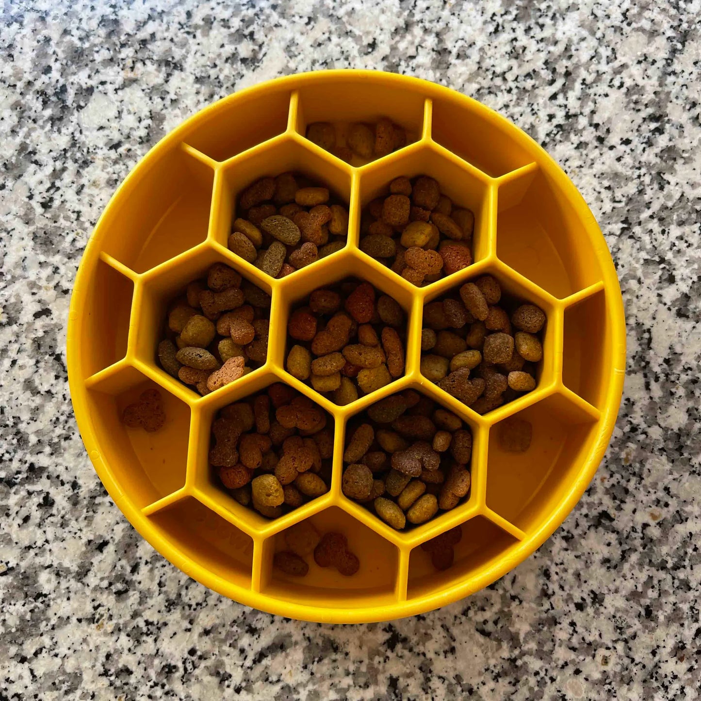 Honeycomb Design eBowl Enrichment Slow Feeder Bowl for Dogs - Pets Perfect