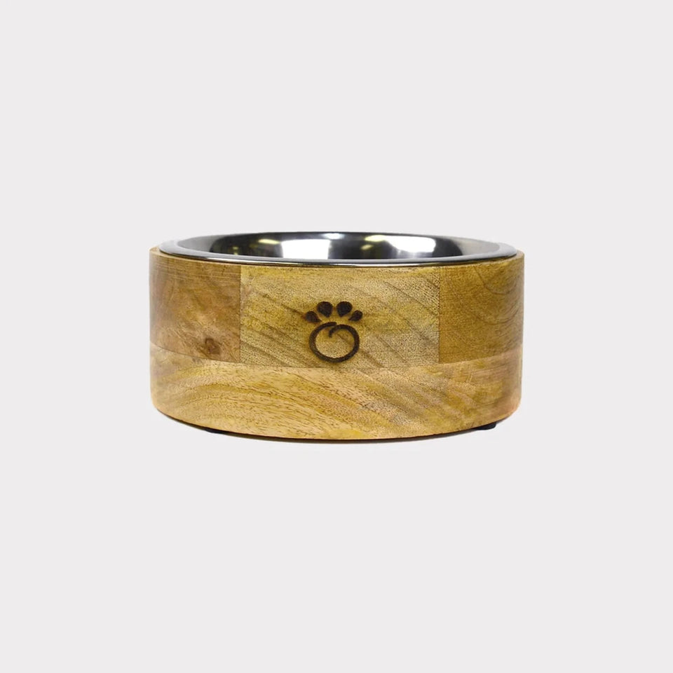 GF Pet Mango Wood Bowl Single, Natural/LARGE, view 3