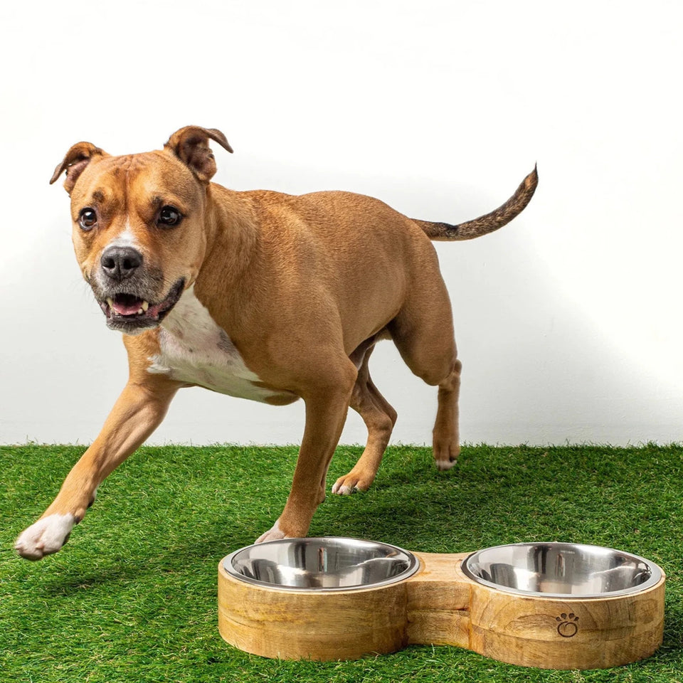 GF Pet Wood & Metal Feeder Double Diner, view 6