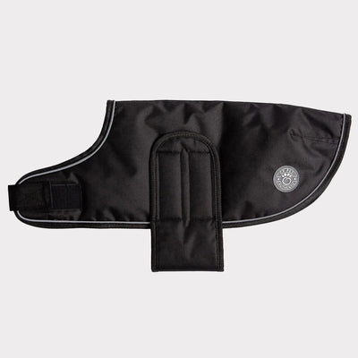 GF Pet Waterproof Dog Blanket Jacket - Polar Fleece Lined Coat, Black/SMALL