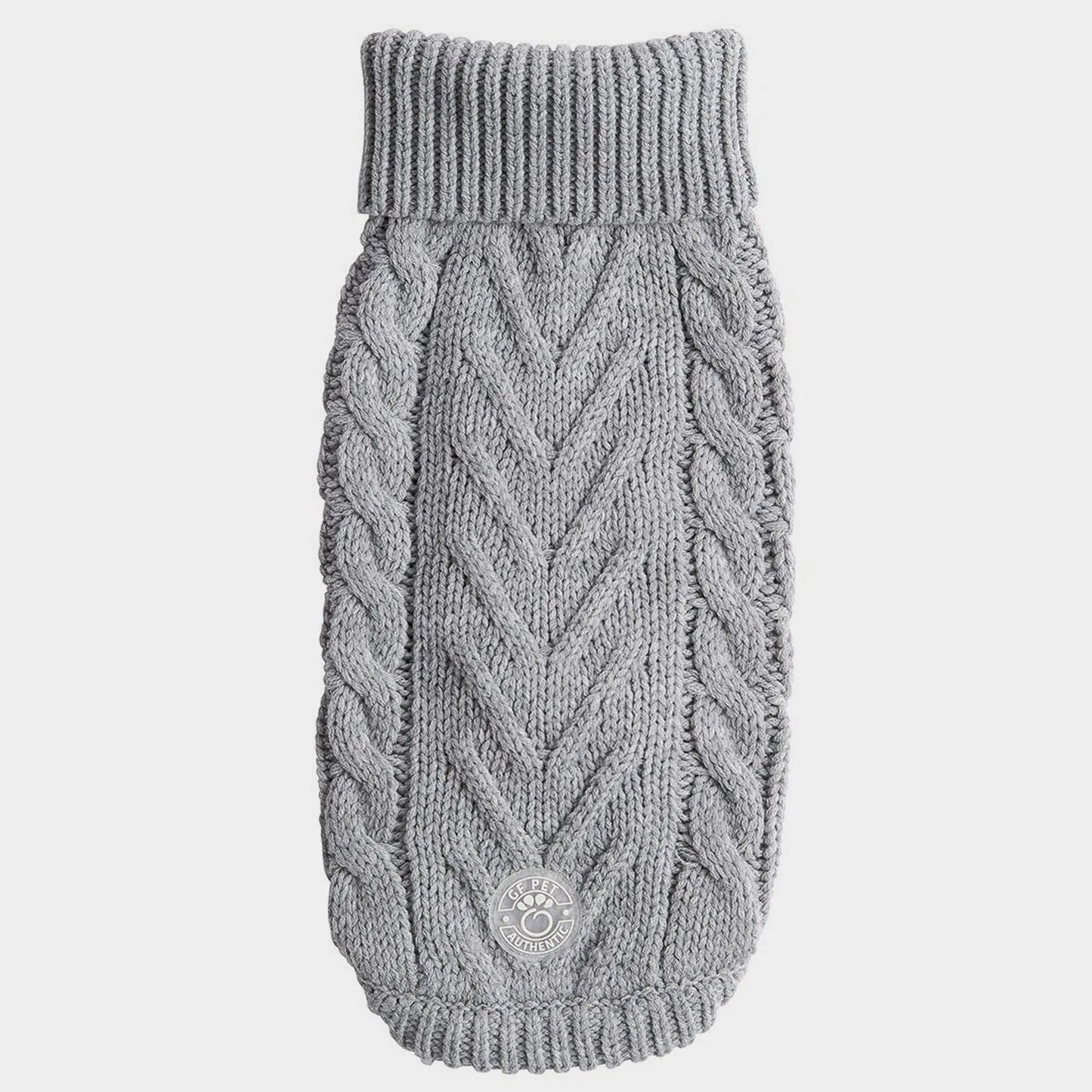 GF Pet Chalet Dog Sweater - Cable Knit Turtleneck