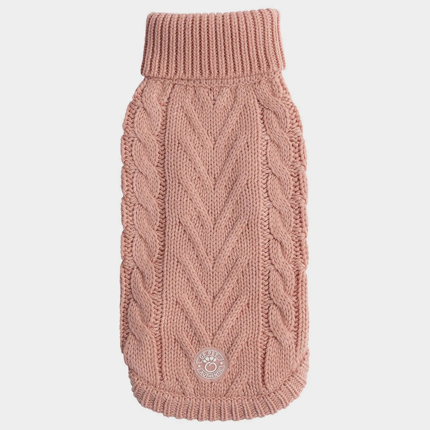 GF Pet Chalet Dog Sweater - Cable Knit Turtleneck