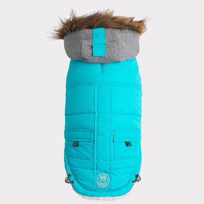 GF Pet Winter Sailor Parka - Dog Winter Coat, Aqua/2XL