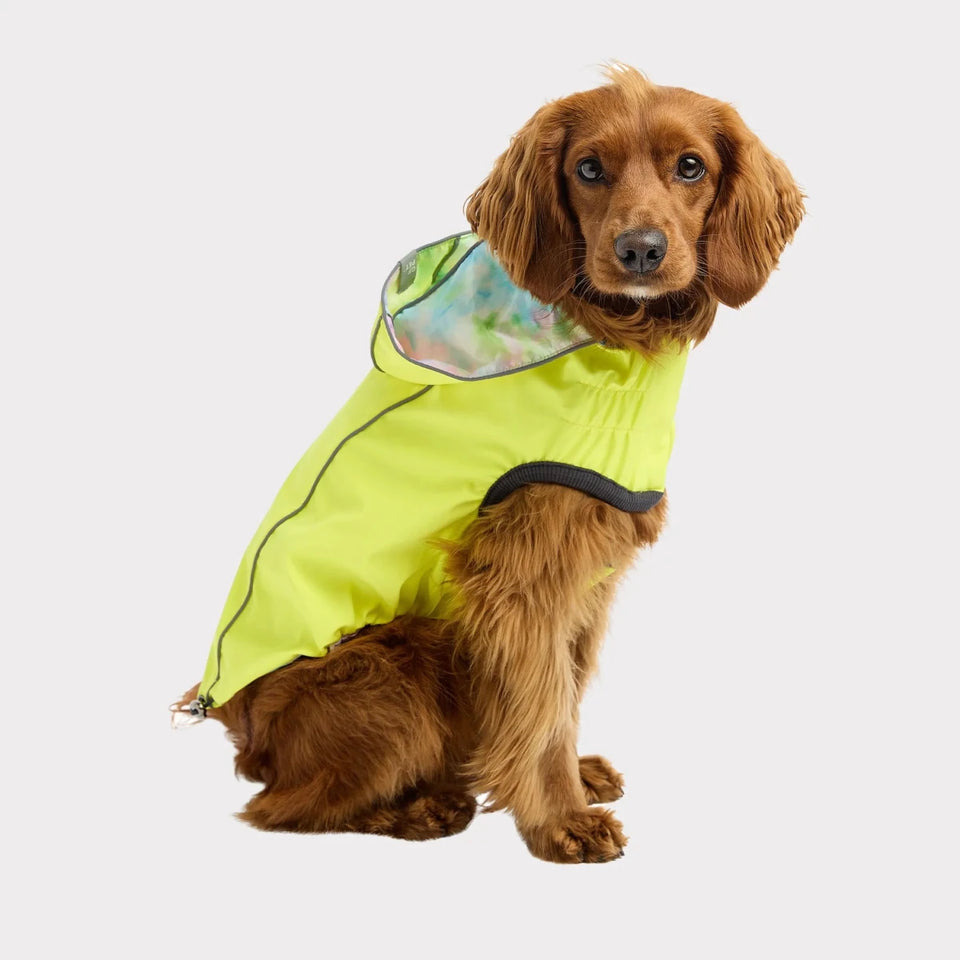 GF Pet Reversible Raincoat - Waterproof 2-in-1 Dog Rain Jacket, Neon yellow/MEDIUM, view 15