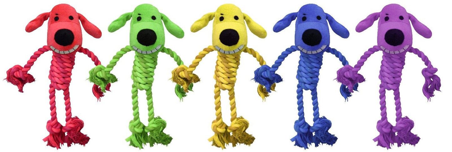 Multipet Loofa Dog Toy with Rope Body Assorted, 11 in, view 4