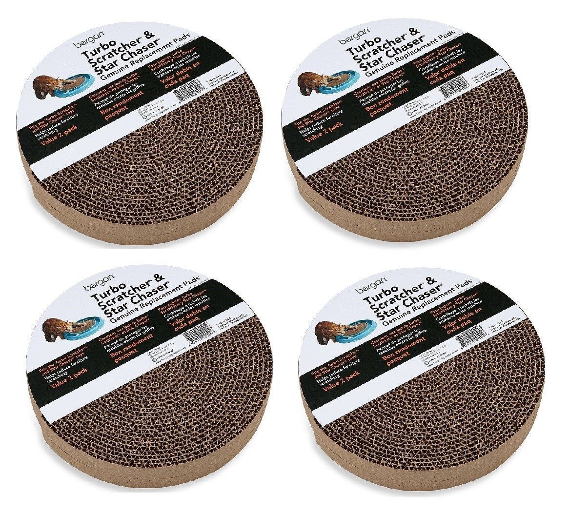 Bergan Turbo Scratcher Replacement Pads Tan, 1ea/2 pk - Pets Perfect